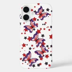 愛国フラグバタフライ iPhone 16ケース