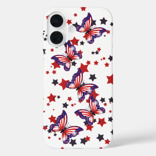 愛国フラグバタフライ Case-Mate iPhoneケース (裏面)