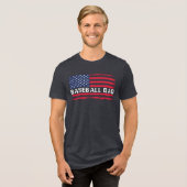 愛国フラグ 野球パパ トライブレンドＴシャツ (正面全面)
