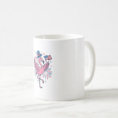 愛国フラミンゴ花火ベクターデザイン1 コーヒーマグカップ (正面右)