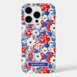 愛国フラワーのモノグラム iPhone 16 PROケース
