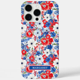 愛国フラワーのモノグラム iPhone 16 PRO MAXケース