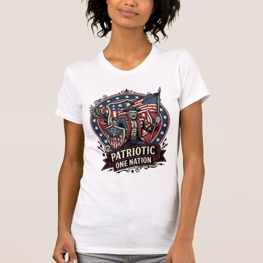 愛国フランケンシュタイン 自由の野獣 ホラー モンスター Tシャツ (正面)