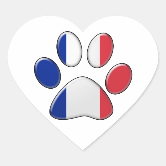 愛国フランスの猫 ハートシール (正面)