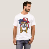 愛国ブルドッグと国旗のベクトルデザイン_1 Tシャツ (正面フル)