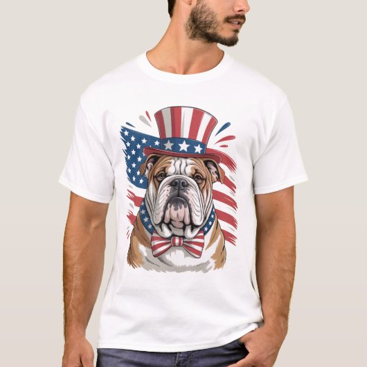 愛国ブルドッグ Tシャツ (正面)