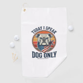 愛国ブルドッグTシャツ ビンテージ風の彫刻 犬好き ゴルフタオル (インサイチュ)