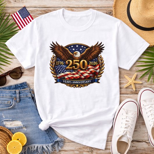 愛国ブロンズ250周年記念エンブレム Tシャツ