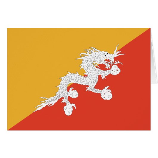 愛国ブータン国旗 (正面横)