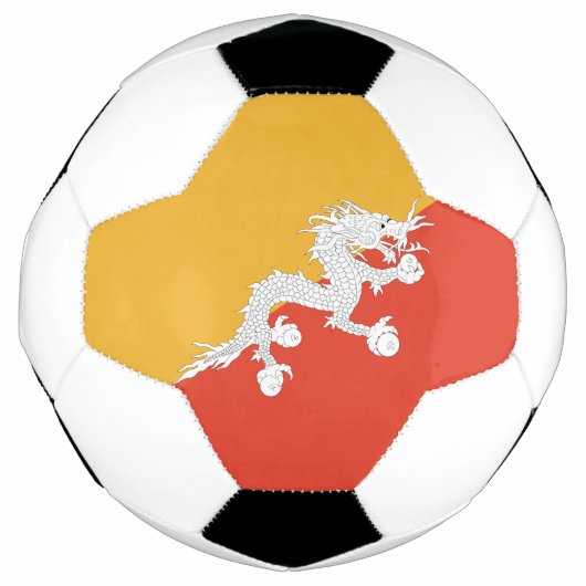 愛国ブータン国旗 サッカーボール (正面)