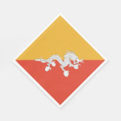 愛国ブータン国旗 スタンダードランチョンナプキン (角)