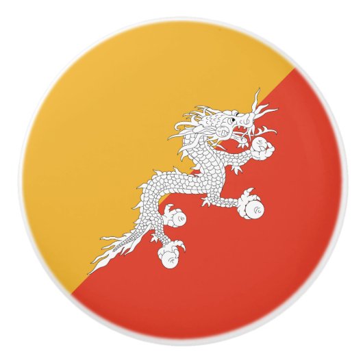 愛国ブータン国旗 セラミックノブ (正面)