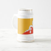 愛国ブータン国旗 ビアジョッキ ビールジョッキ (正面左)