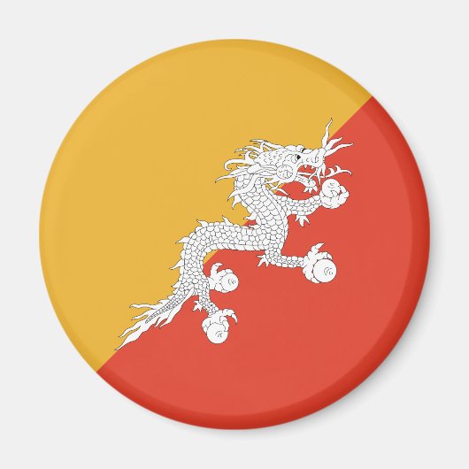 愛国ブータン国旗 マグネット (正面)