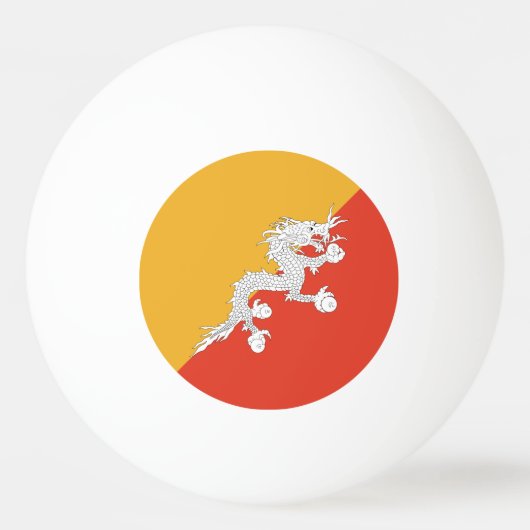 愛国ブータン国旗 卓球ボール (裏面)
