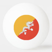 愛国ブータン国旗 卓球ボール (正面)