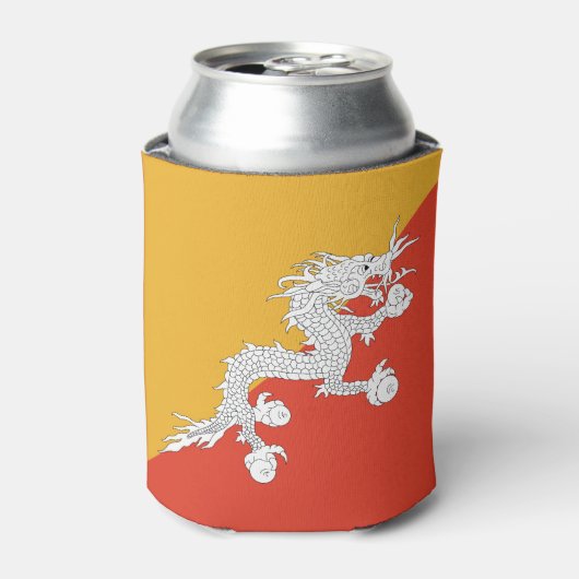 愛国ブータン国旗 缶クーラー (缶正面)