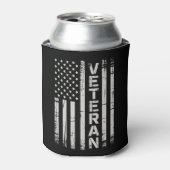 愛国ベテランアメリカ国旗アメリカ 缶クーラー (缶正面)