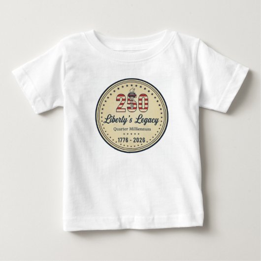 愛国ベビー - かわいいアメリカンプライドの服 ベビーTシャツ (正面)