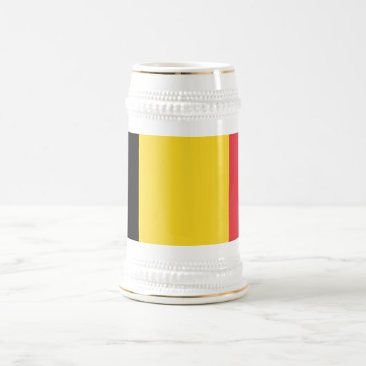 愛国ベルギーの旗 ビールジョッキ (中央)