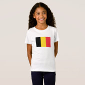 愛国ベルギーの旗 Tシャツ (正面フル)