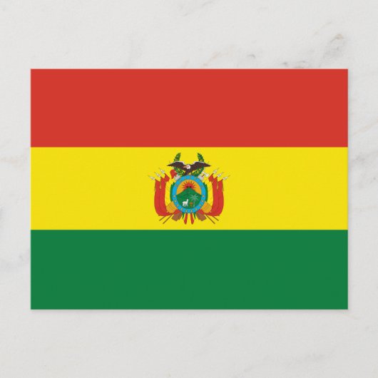 愛国ボリビア国旗 ポストカード (正面)