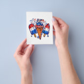 愛国ポップシクルアイス7月4日 チラシ (手)