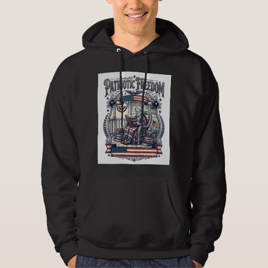 愛国ポーチの本虫ベクターグラフィックTシャツ パーカ (正面)