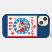 愛国ミニチュアアメリカンシェパード iPhoneケース (裏面横)