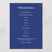 愛国メモリアルオーダー退役軍人葬儀 プログラム (裏面)