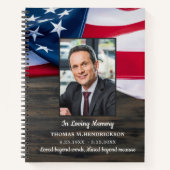 愛国メモリアル国旗軍隊葬儀ゲストブック ノートブック (正面)