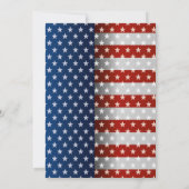 愛国モダン軍隊行く遠くにパーティー 招待状 (裏面)