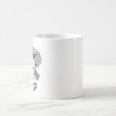 愛国ユニコーン花火Tシャツデザイン1 コーヒーマグカップ (中央)