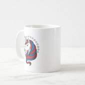 愛国ユニコーン ビンテージ 彫刻 ベクター デザイン コーヒーマグカップ (正面左)