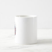 愛国ユニコーン ビンテージ 彫刻 ベクター デザイン コーヒーマグカップ (中央)