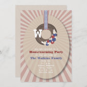 愛国リース引っ越し祝いパーティーパーティの招待状 招待状 (正面/裏面)