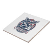 愛国ヴィニールコレクター ベクターグラフィックTシャツ タイル (側面)