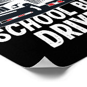 愛国主義のスクールバスの運転手アメリカ国旗 ポスター (角)