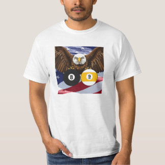 愛国主義のプールプレイヤー 8ボール 9ボール Tシャツ