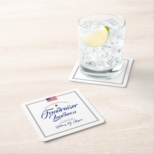 愛国主義をテーマにしたイベント |アメリカ国旗 スクエアペーパーコースター (インサイチュ)