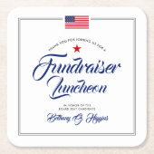 愛国主義をテーマにしたイベント |アメリカ国旗 スクエアペーパーコースター (正面)