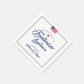 愛国主義をテーマにしたイベント |アメリカ国旗 スタンダードカクテルナプキン (角)