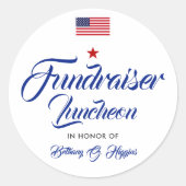 愛国主義をテーマにしたイベント |アメリカ国旗 ラウンドシール (正面)