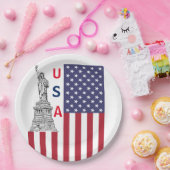 愛国主義をテーマにしたパーティー紙プレート ペーパープレート (パーティー)