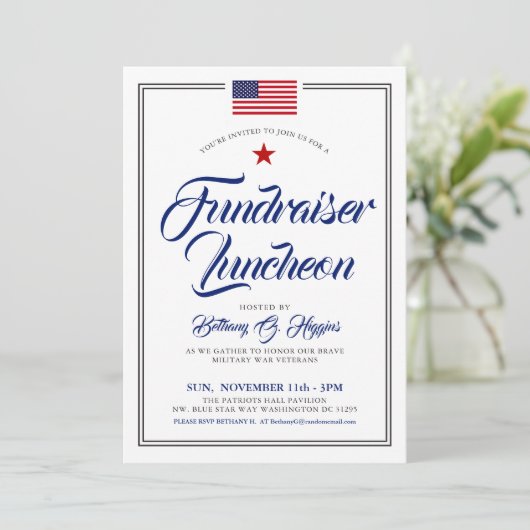愛国主義イベントアメリカ国旗招待状 招待状 (スタンド正面)