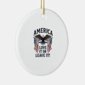 愛国主義イーグルTシャツ アメリカを愛そう セラミックオーナメント (右)