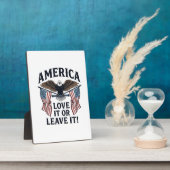 愛国主義者イーグルTシャツ アメリカを愛そう_ フォトプラーク (側面)