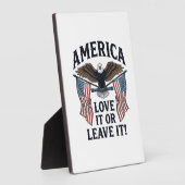 愛国主義者イーグルTシャツ アメリカを愛そう_ フォトプラーク (側面)