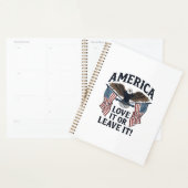 愛国主義者イーグルTシャツ アメリカを愛そう_ プランナー手帳 (ディスプレー)