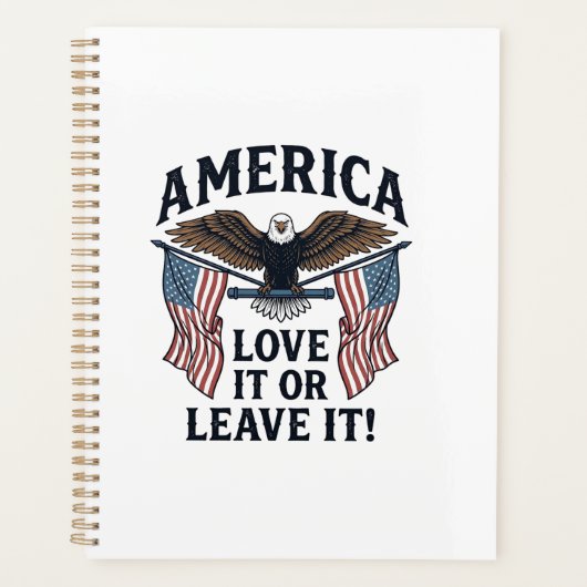 愛国主義者イーグルTシャツ アメリカを愛そう_ プランナー手帳 (正面)